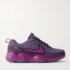 Air Zoom Spiridon Denim-Trimmed Mesh Sneakers