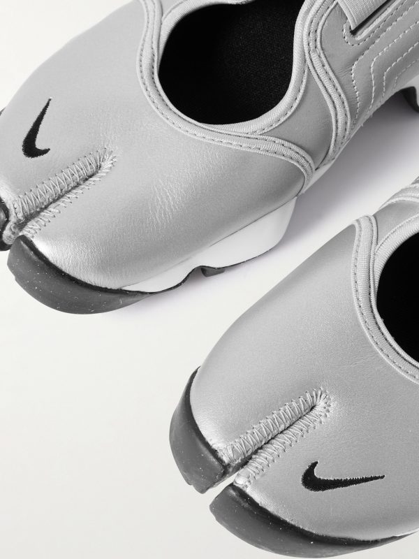 Air Rift Split-Toe Metallic Leather Sneakers - CU Air Rift Split-Toe Metallic Leather Sneakers - CU