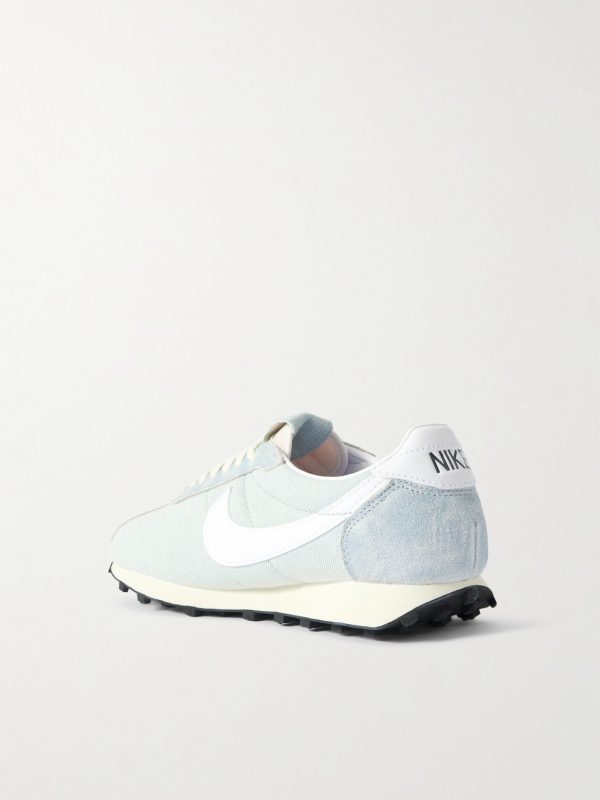 LD-1000 Leather and Suede-Trimmed Denim Sneakers - BK LD-1000 Leather and Suede-Trimmed Denim Sneakers - BK