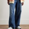 LD-1000 Leather and Suede-Trimmed Denim Sneakers - OU LD-1000 Leather and Suede-Trimmed Denim Sneakers - OU