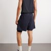 Performance Straight-Leg Layered 5" Stretch Recycled-Shell Running Shorts - BK