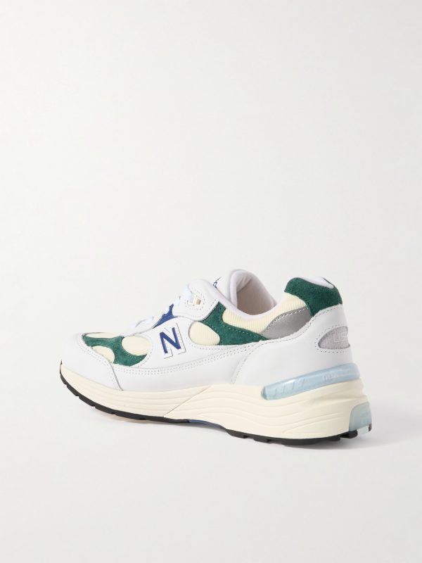 M992 Leather and Suede-Trimmed Mesh Sneakers - BK M992 Leather and Suede-Trimmed Mesh Sneakers - BK