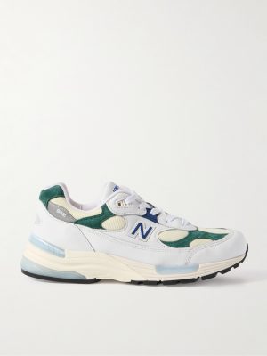 M992 Leather and Suede-Trimmed Mesh Sneakers M992 Leather and Suede-Trimmed Mesh Sneakers