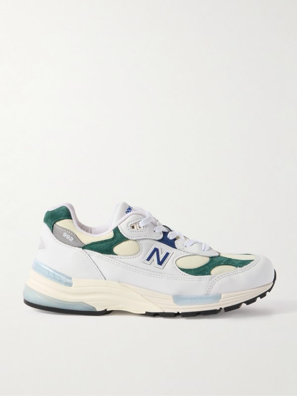 M992 Leather and Suede-Trimmed Mesh Sneakers M992 Leather and Suede-Trimmed Mesh Sneakers
