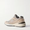 991v2 Leather-Trimmed Suede and Mesh Sneakers - BK