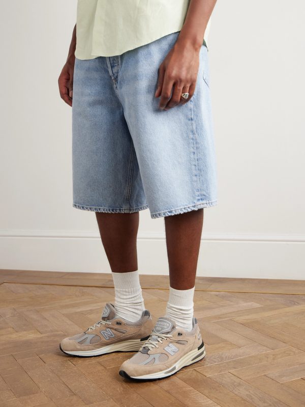991v2 Leather-Trimmed Suede and Mesh Sneakers - OU