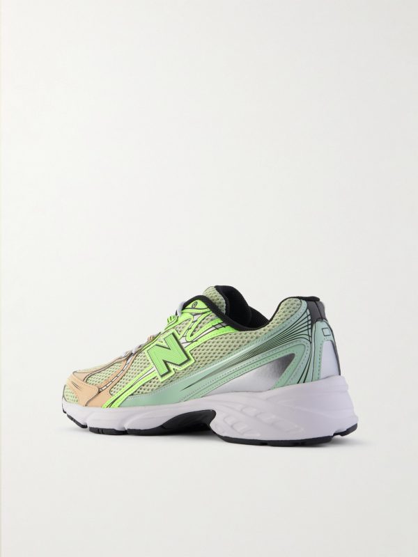 740 Metallic-Trimmed Mesh Sneakers - BK 740 Metallic-Trimmed Mesh Sneakers - BK