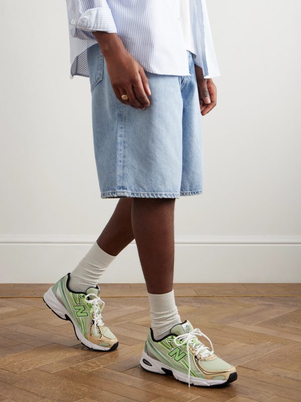 740 Metallic-Trimmed Mesh Sneakers - OU 740 Metallic-Trimmed Mesh Sneakers - OU