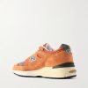 991V2 Mesh and Leather-Trimmed Suede Sneakers - BK