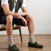 Docksides Portland Leather-Trimmed Suede Boat Shoes - OU Docksides Portland Leather-Trimmed Suede Boat Shoes - OU