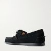 Docksides Portland Leather-Trimmed Suede Boat Shoes - BK