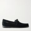 Docksides Portland Leather-Trimmed Suede Boat Shoes