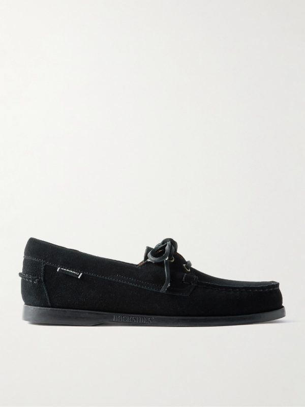 Docksides Portland Leather-Trimmed Suede Boat Shoes