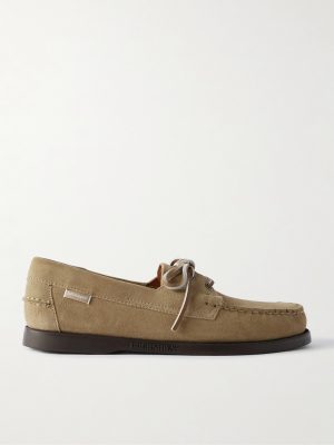 Docksides Portland Leather-Trimmed Suede Boat Shoes