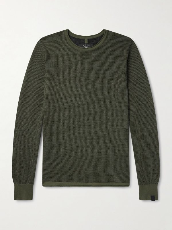 Gregory Honeycomb-Knit Merino Wool and Lyocell-Blend Sweater Gregory Honeycomb-Knit Merino Wool and Lyocell-Blend Sweater