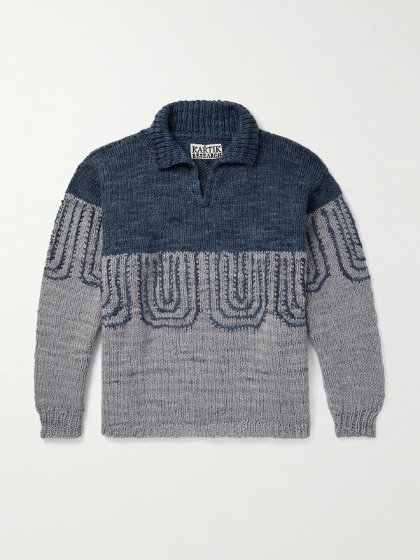 Jacquard-Knit Wool Sweater