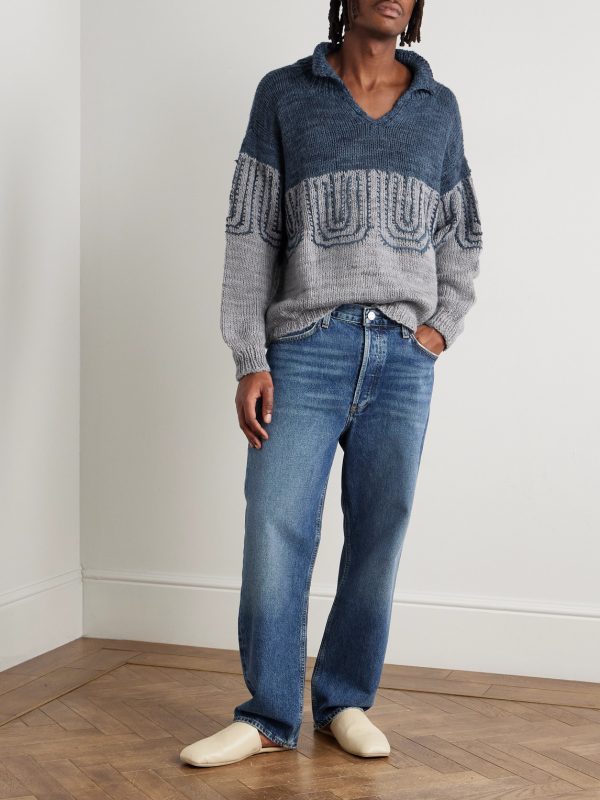 Jacquard-Knit Wool Sweater - OU