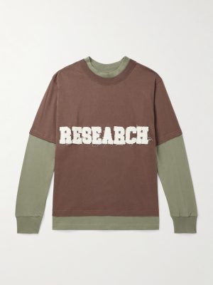 Research Logo-Appliquéd Layered Cotton-Jersey T-Shirt Research Logo-Appliquéd Layered Cotton-Jersey T-Shirt