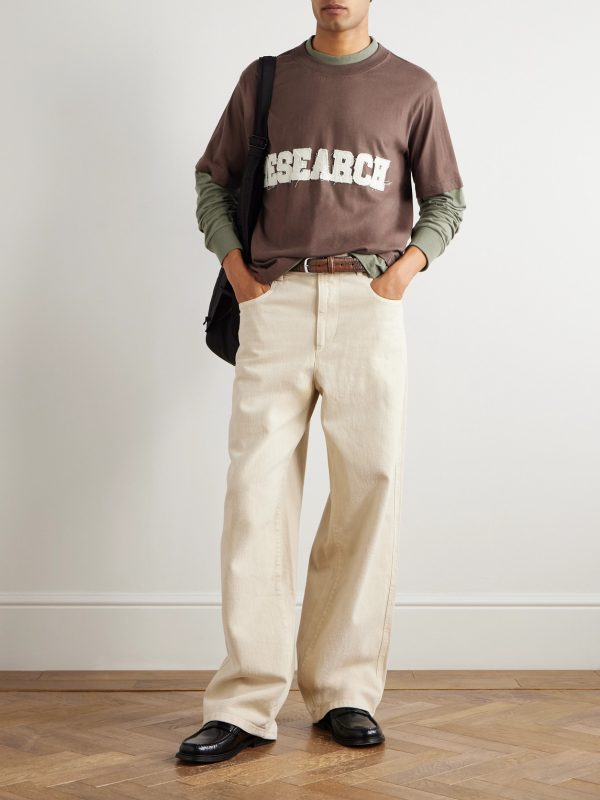 Research Logo-Appliquéd Layered Cotton-Jersey T-Shirt - OU