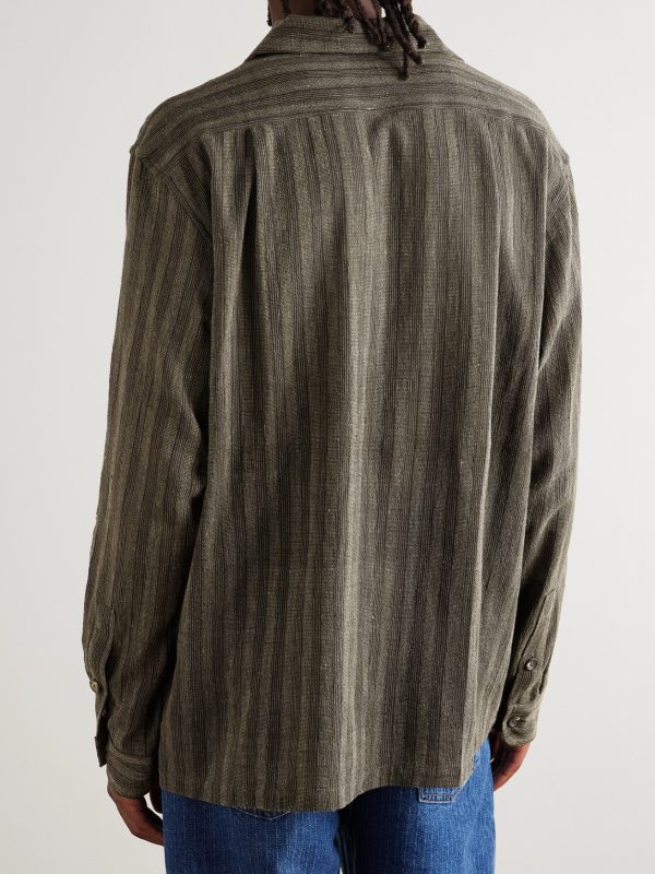 Box Striped Cotton Shirt - BK