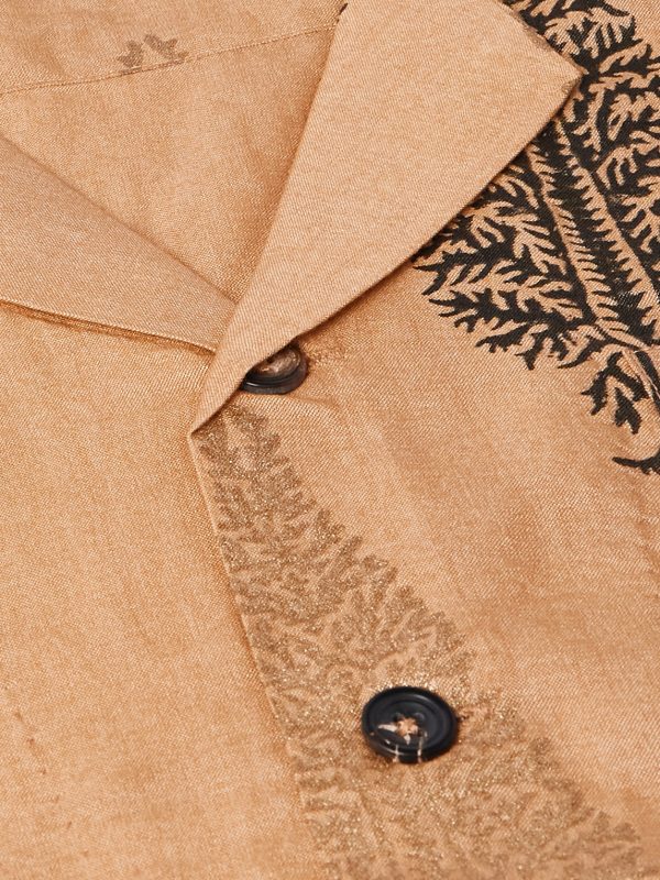 Camp-Collar Printed Silk Shirt - CU Camp-Collar Printed Silk Shirt - CU