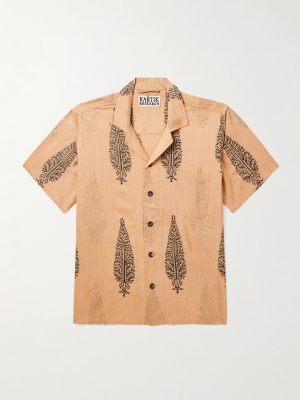 Camp-Collar Printed Silk Shirt Camp-Collar Printed Silk Shirt