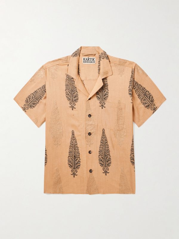 Camp-Collar Printed Silk Shirt Camp-Collar Printed Silk Shirt