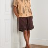 Camp-Collar Printed Silk Shirt - OU Camp-Collar Printed Silk Shirt - OU