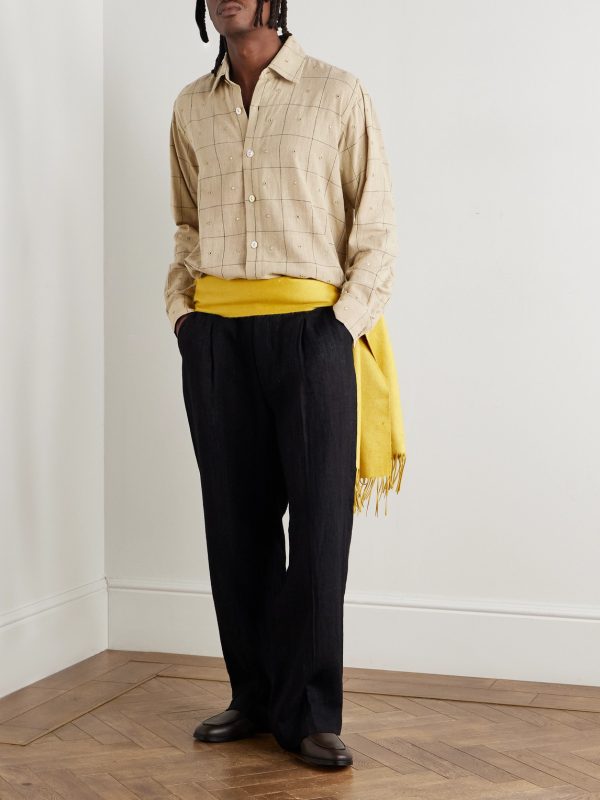 Box Checked Cotton Shirt - OU Box Checked Cotton Shirt - OU