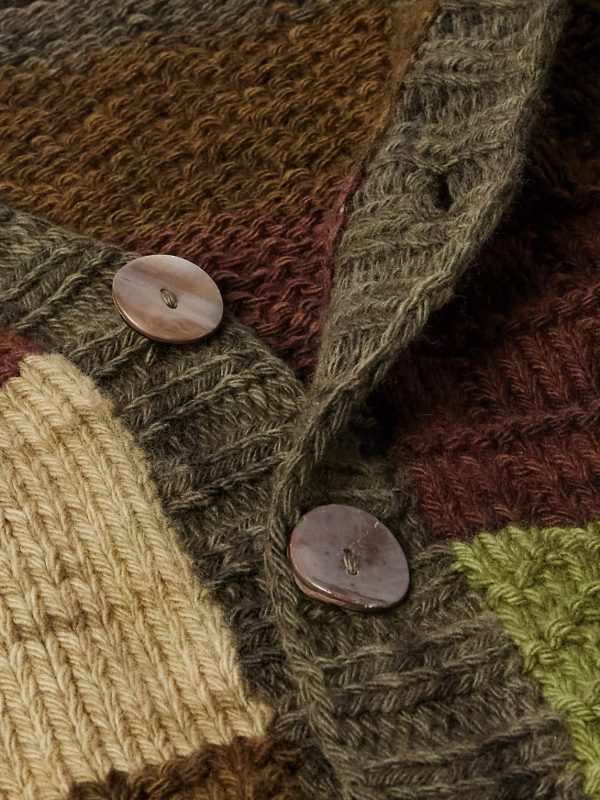 Patchworked Wool Cardigan - CU