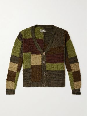 Patchworked Wool Cardigan