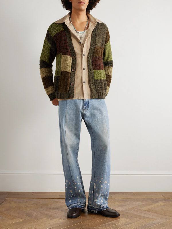 Patchworked Wool Cardigan - OU