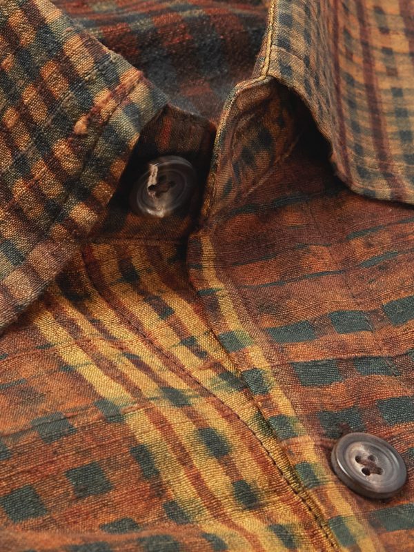 Box Checked Silk Shirt - CU Box Checked Silk Shirt - CU