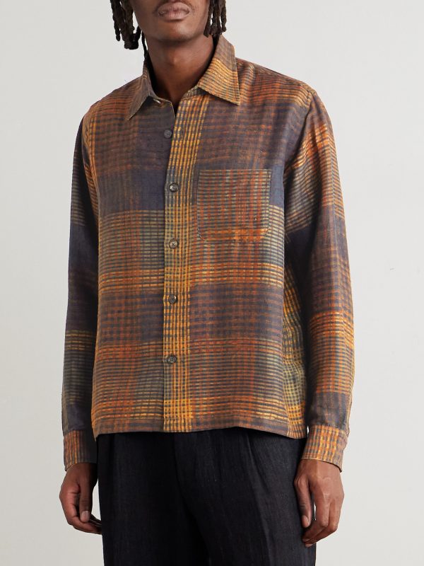 Box Checked Silk Shirt - FR Box Checked Silk Shirt - FR
