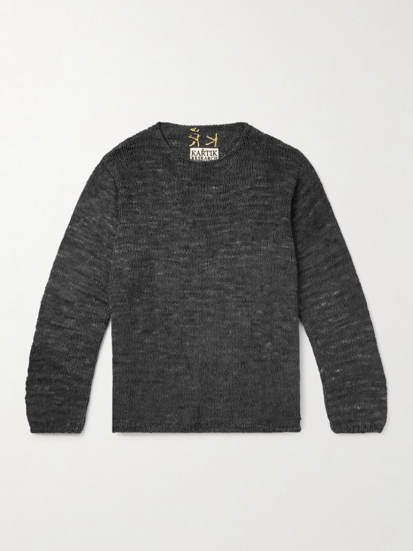 Logo-Embroidered Knitted Silk Sweater Logo-Embroidered Knitted Silk Sweater