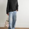 Logo-Embroidered Knitted Silk Sweater - OU Logo-Embroidered Knitted Silk Sweater - OU