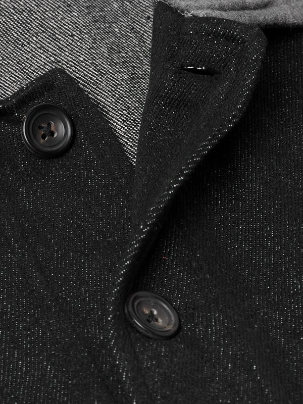 Embroidered Felt-Trimmed Denim Jacket - CU Embroidered Felt-Trimmed Denim Jacket - CU