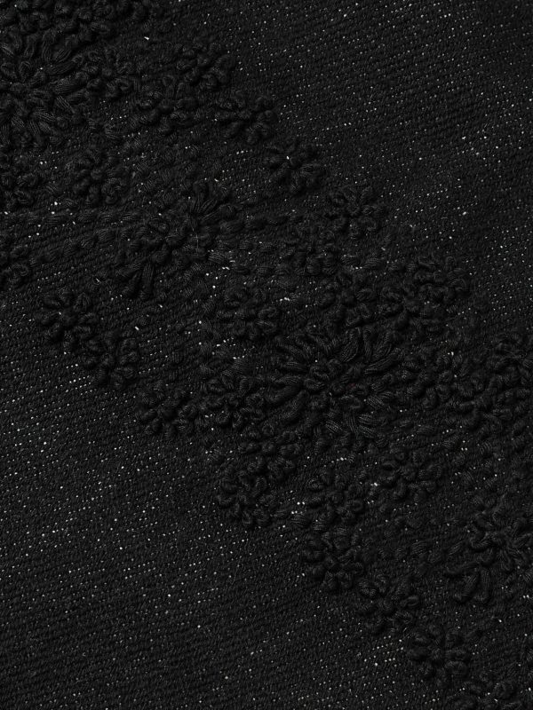 Embroidered Felt-Trimmed Denim Jacket - E1 Embroidered Felt-Trimmed Denim Jacket - E1