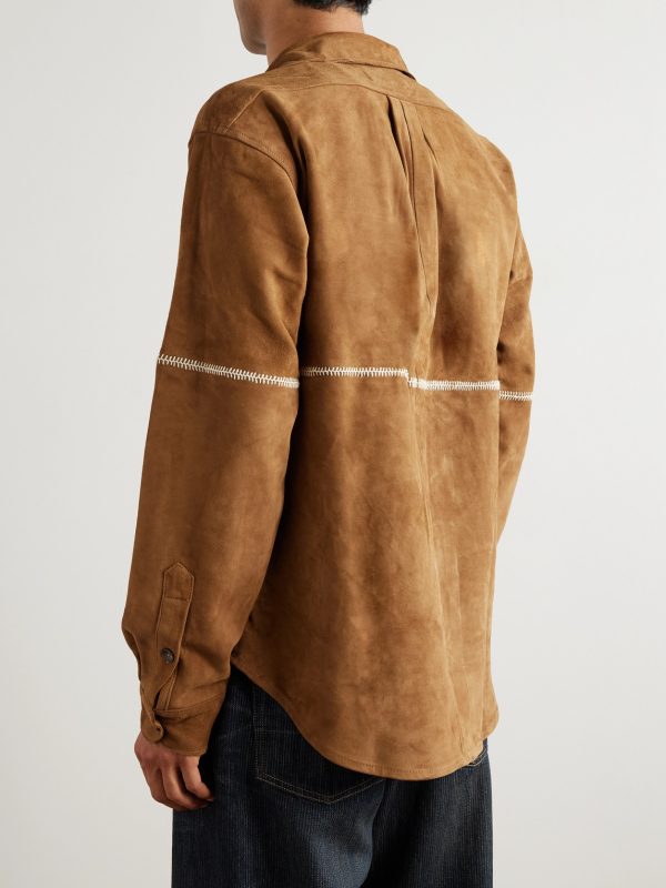 Rabari Embroidered Suede Jacket - BK