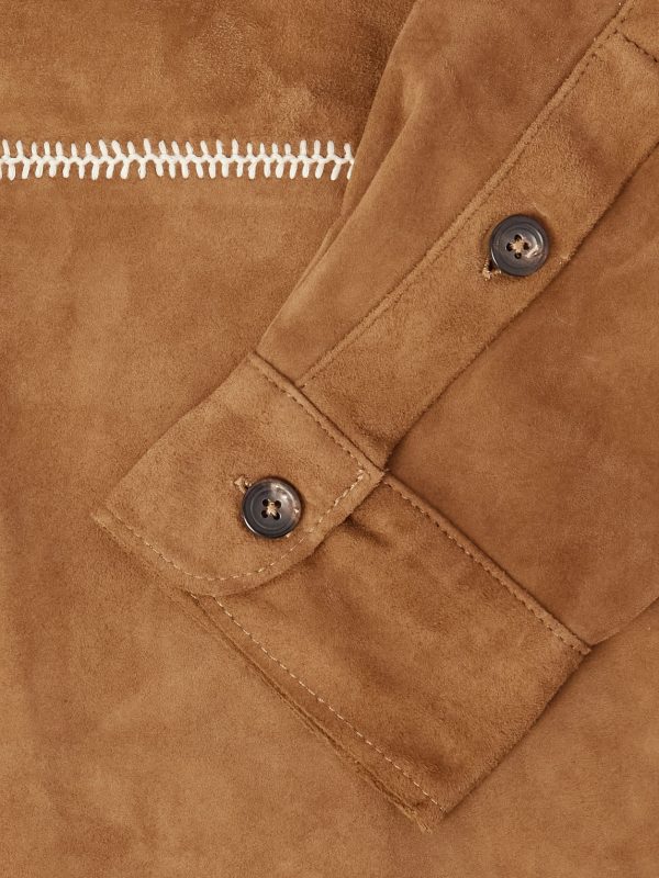 Rabari Embroidered Suede Jacket - E1