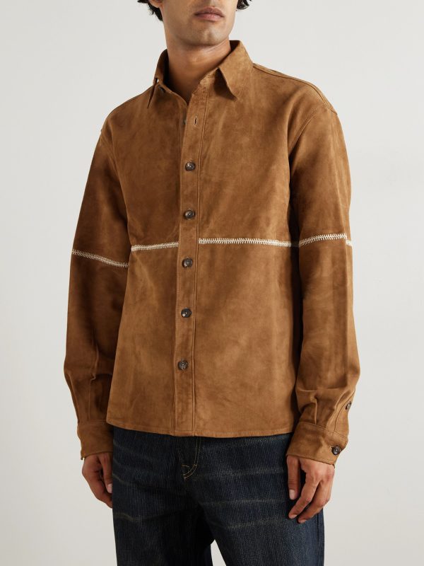 Rabari Embroidered Suede Jacket - FR