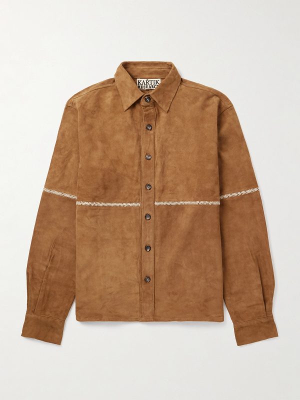 Rabari Embroidered Suede Jacket