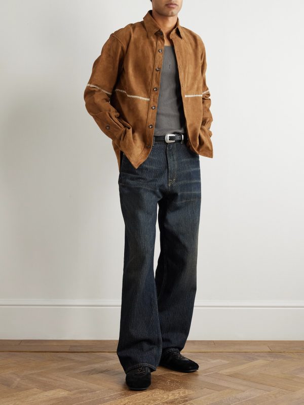 Rabari Embroidered Suede Jacket - OU