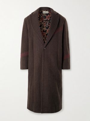 Doshi Embroidered Wool Coat