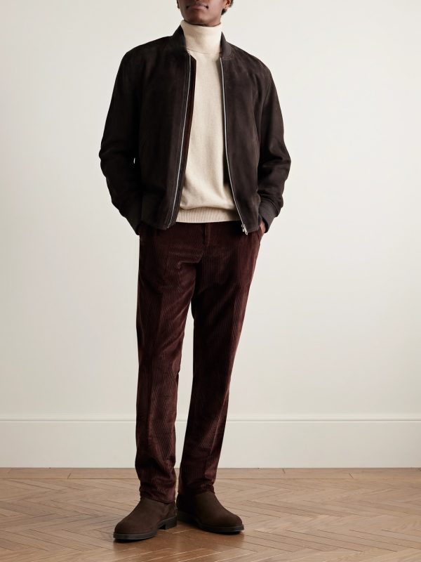 Suede Bomber Jacket - OU Suede Bomber Jacket - OU