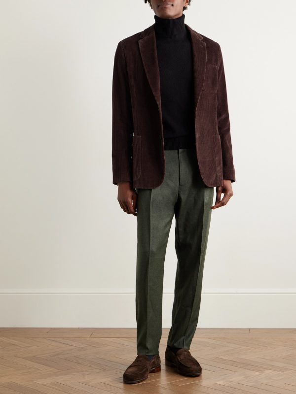 Slim-Fit Unstructured Cotton-Corduroy Suit Jacket - OU Slim-Fit Unstructured Cotton-Corduroy Suit Jacket - OU