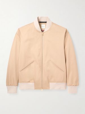 Cotton-Blend Twill Bomber Jacket