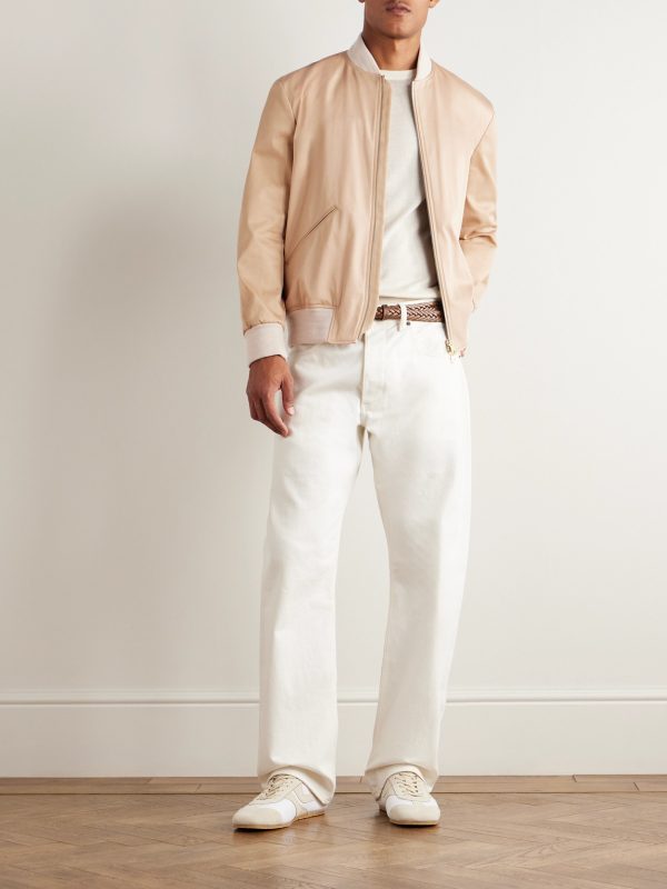 Cotton-Blend Twill Bomber Jacket - OU Cotton-Blend Twill Bomber Jacket - OU
