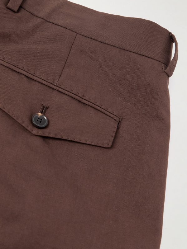 Straight-Leg Cotton and Linen-Blend Trousers - CU Straight-Leg Cotton and Linen-Blend Trousers - CU