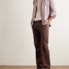 Straight-Leg Cotton and Linen-Blend Trousers - OU Straight-Leg Cotton and Linen-Blend Trousers - OU